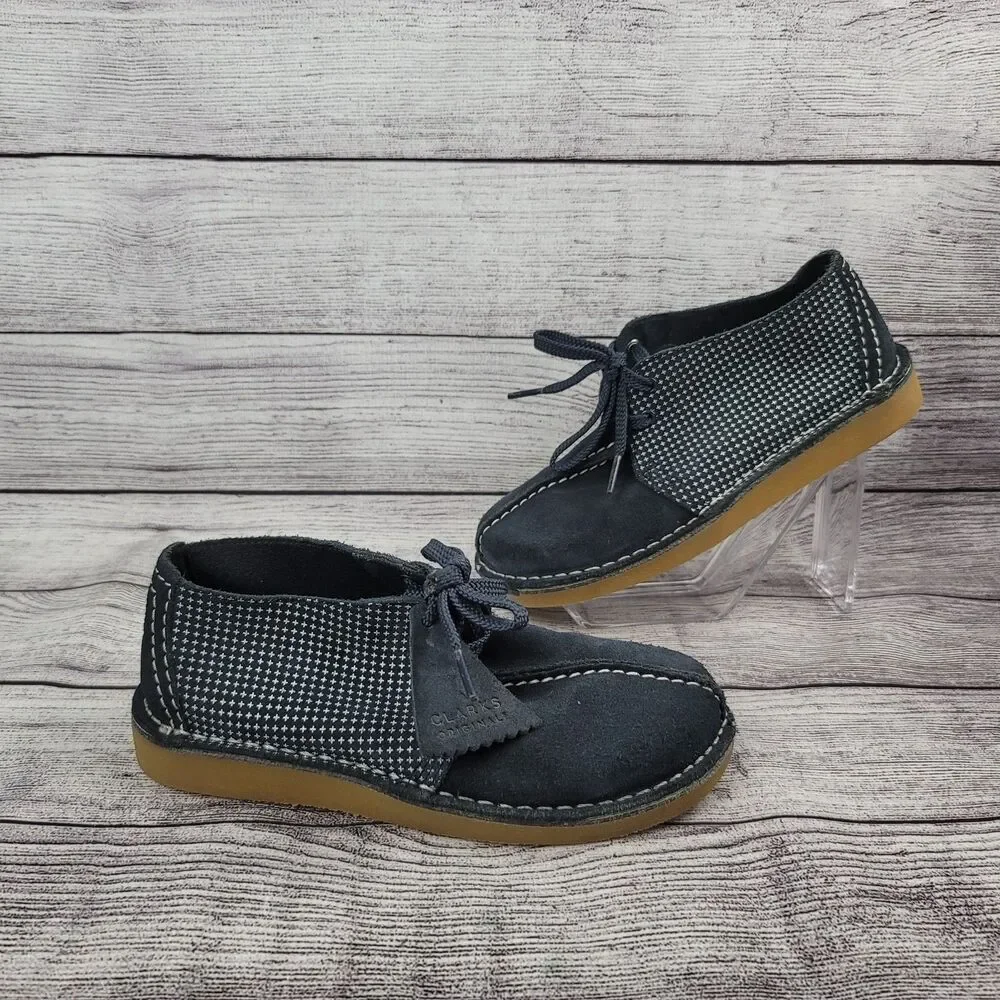 Clarks Kids Desert Trek O Navy Combi 26168043 Size 1 W